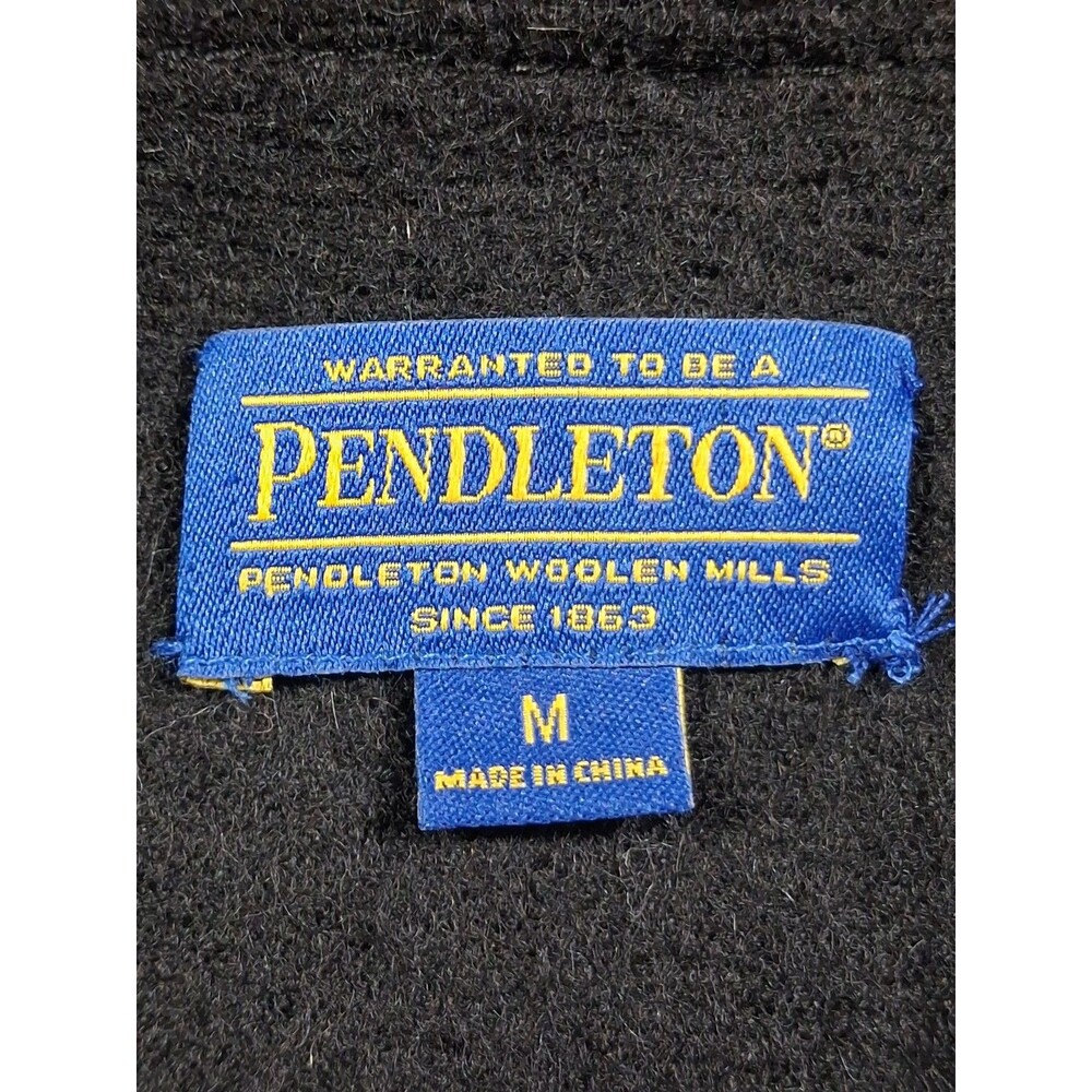 Pendleton Women's Wool Vest Duster Black Sleeveless Coat Size M - Picture 6 of 14